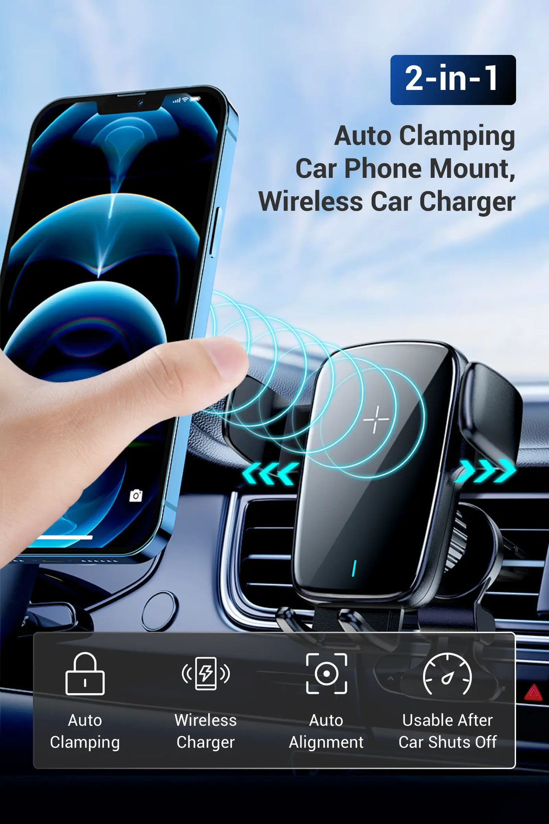 Auto Clamping Wireless Car Charger